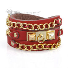 Bracelets en cuir de mode Bracelets en cuir italiens Matériau en peau de vache Nickel &amp; Lead Free Hot Items